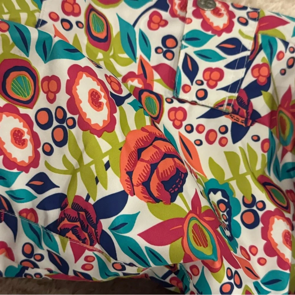 Spyder Girls Ski Pants in colorful Floral Pattern.